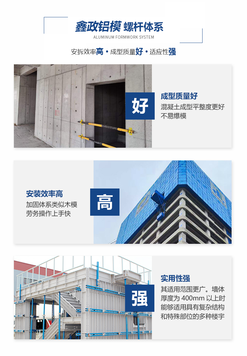 建筑鋁模板工廠螺桿體系